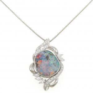 PT900/PT850 ボルダーオパール ネックレス 7.69CT