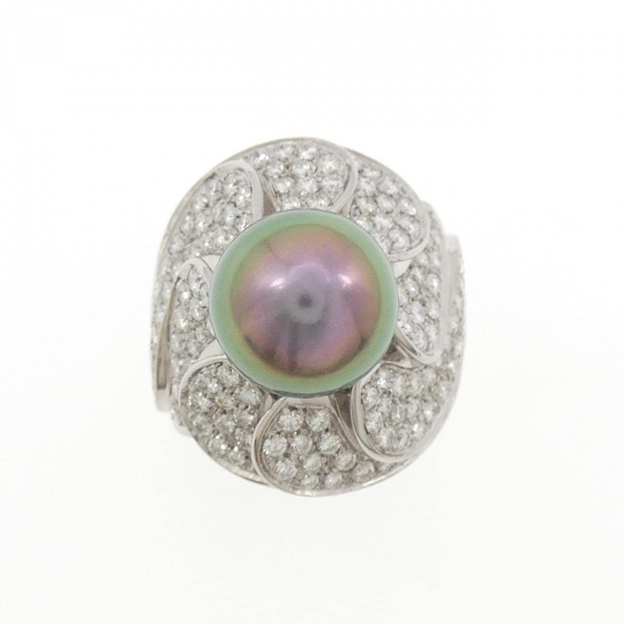 750WG 黒蝶パール リング 11.2mm