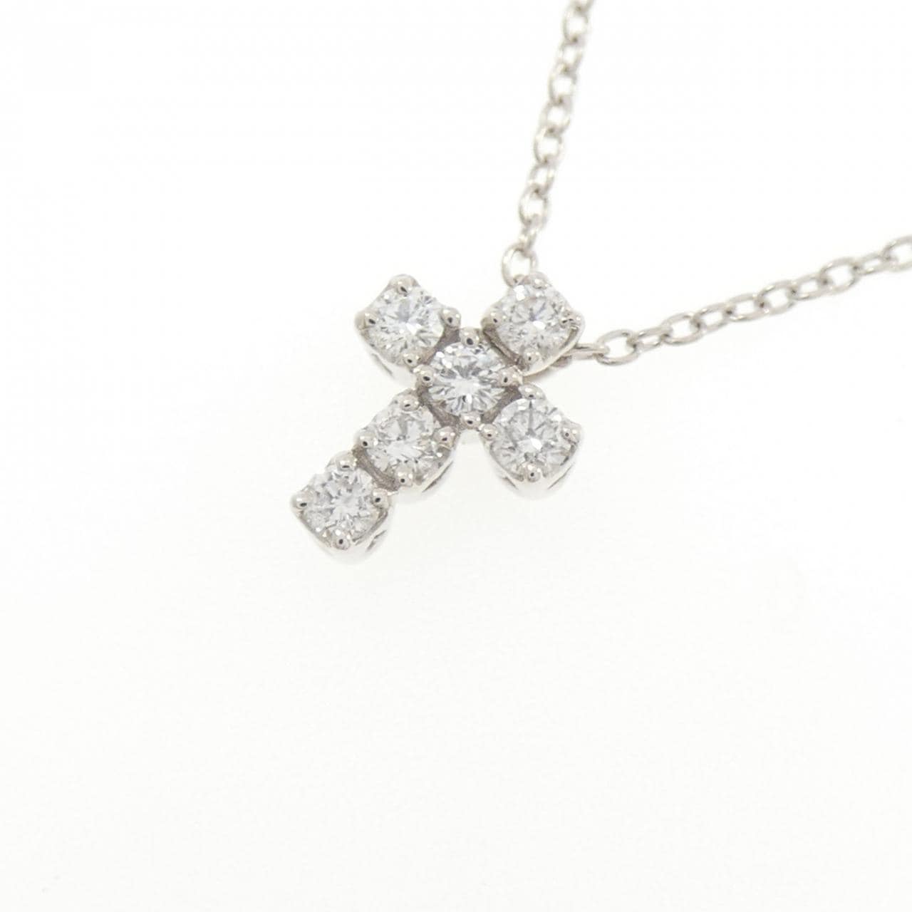 ポンテヴェキオ クロス ダイヤモンド ネックレス 0.23CT