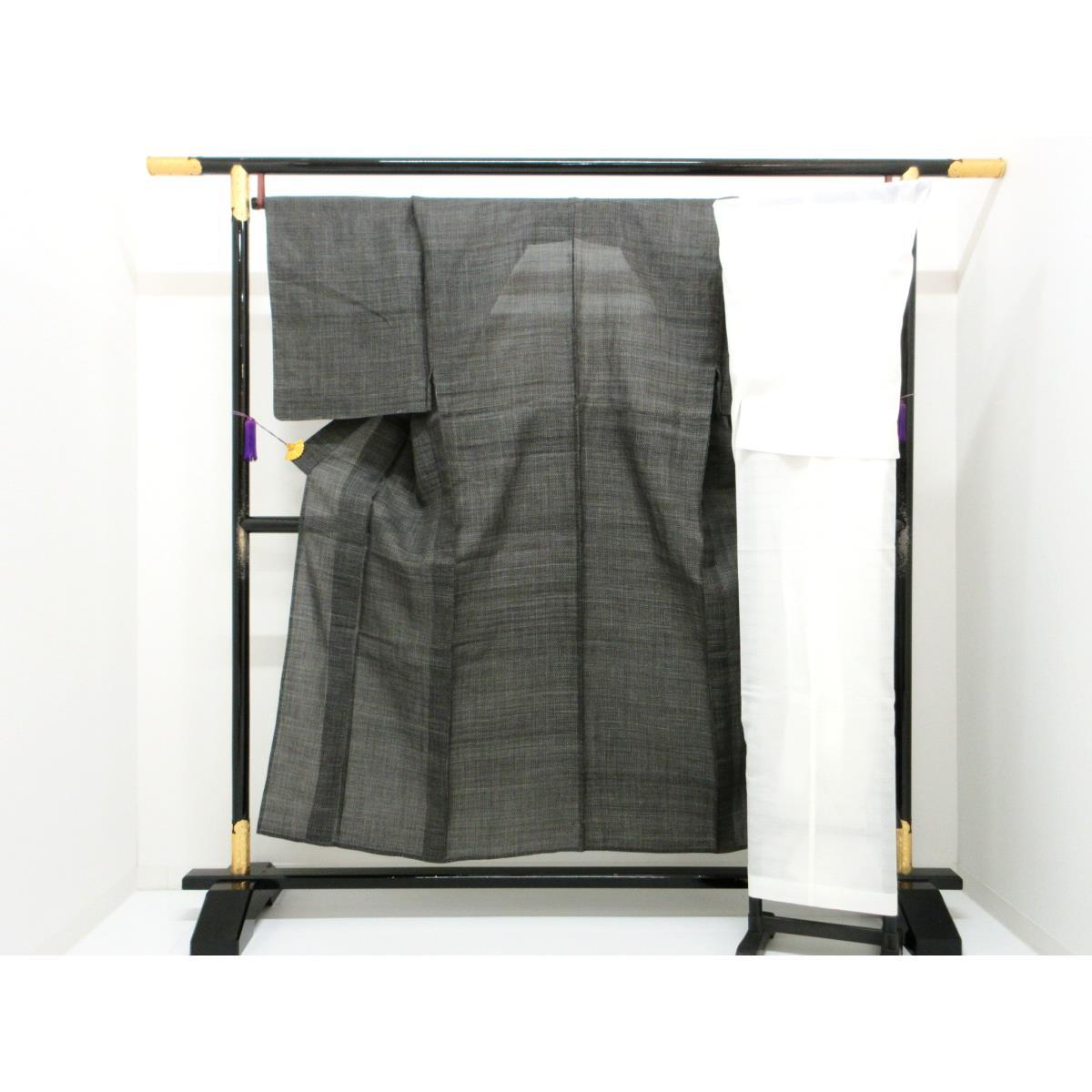 【未使用品】男物　単衣　きもの長襦袢　２点セット【能登上布】