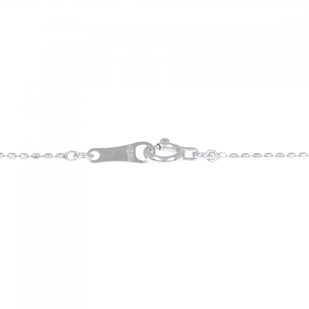 K18WG イニシャルK ダイヤモンド ネックレス 0.10CT