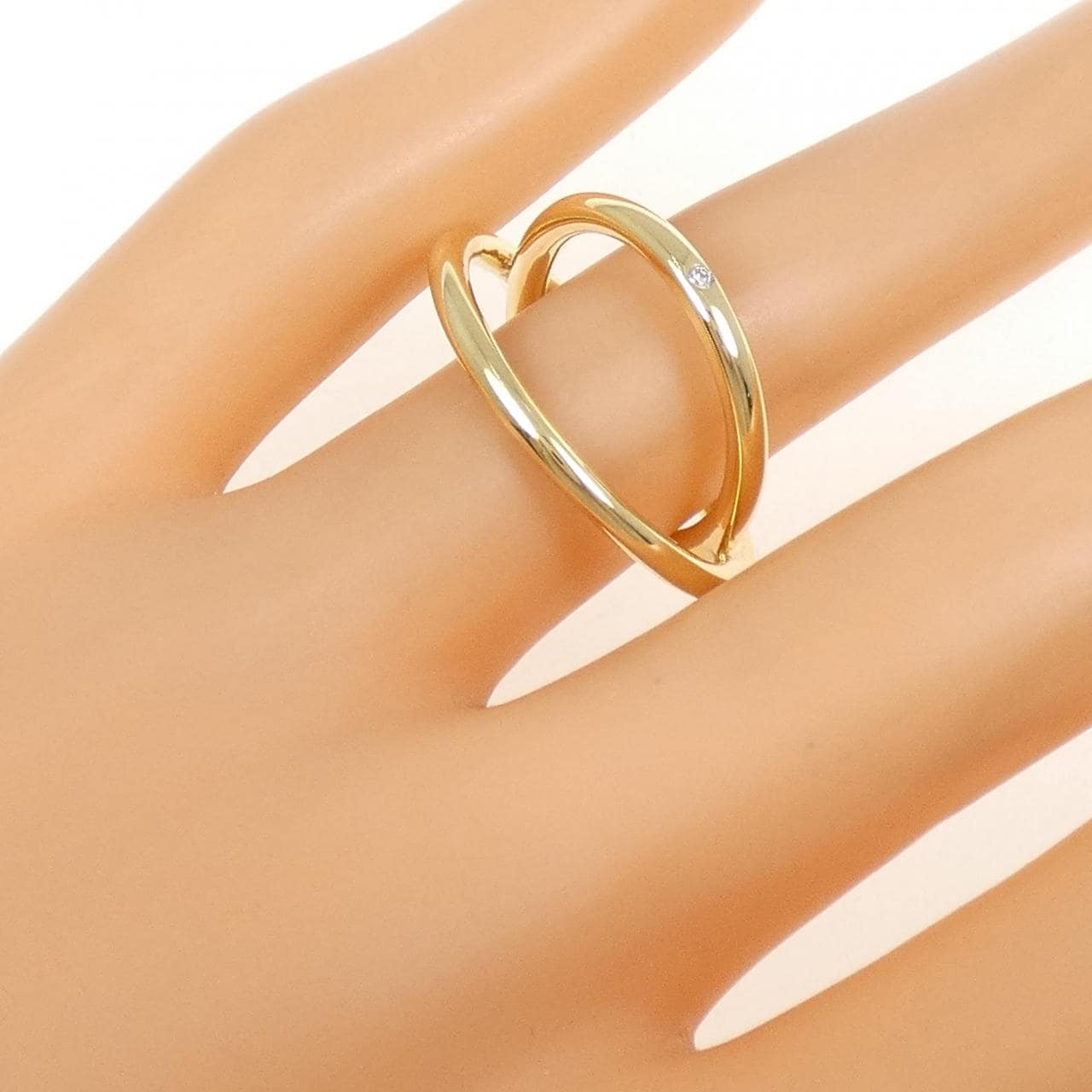 K18YG ダイヤモンド リング 0.01CT