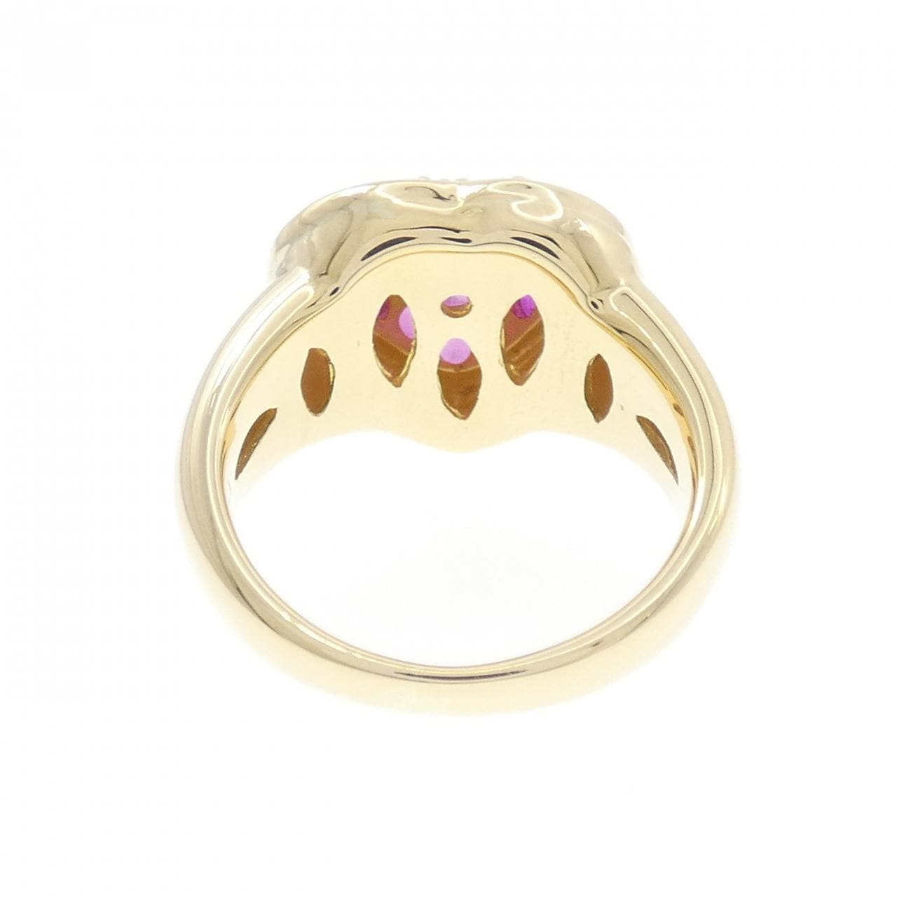 K18YG ハート ルビー リング 1.64CT