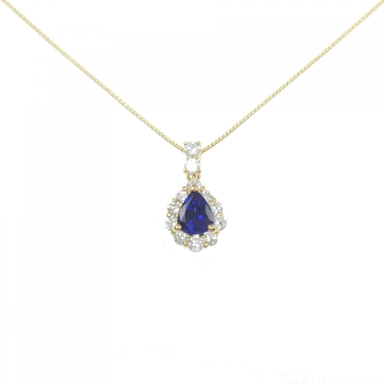 K18YG サファイヤ ネックレス 0.74CT