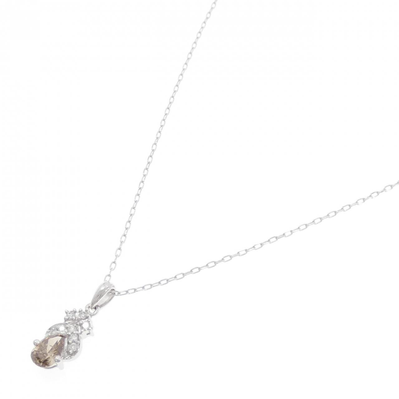K18WG ダイヤモンド ネックレス 0.42CT