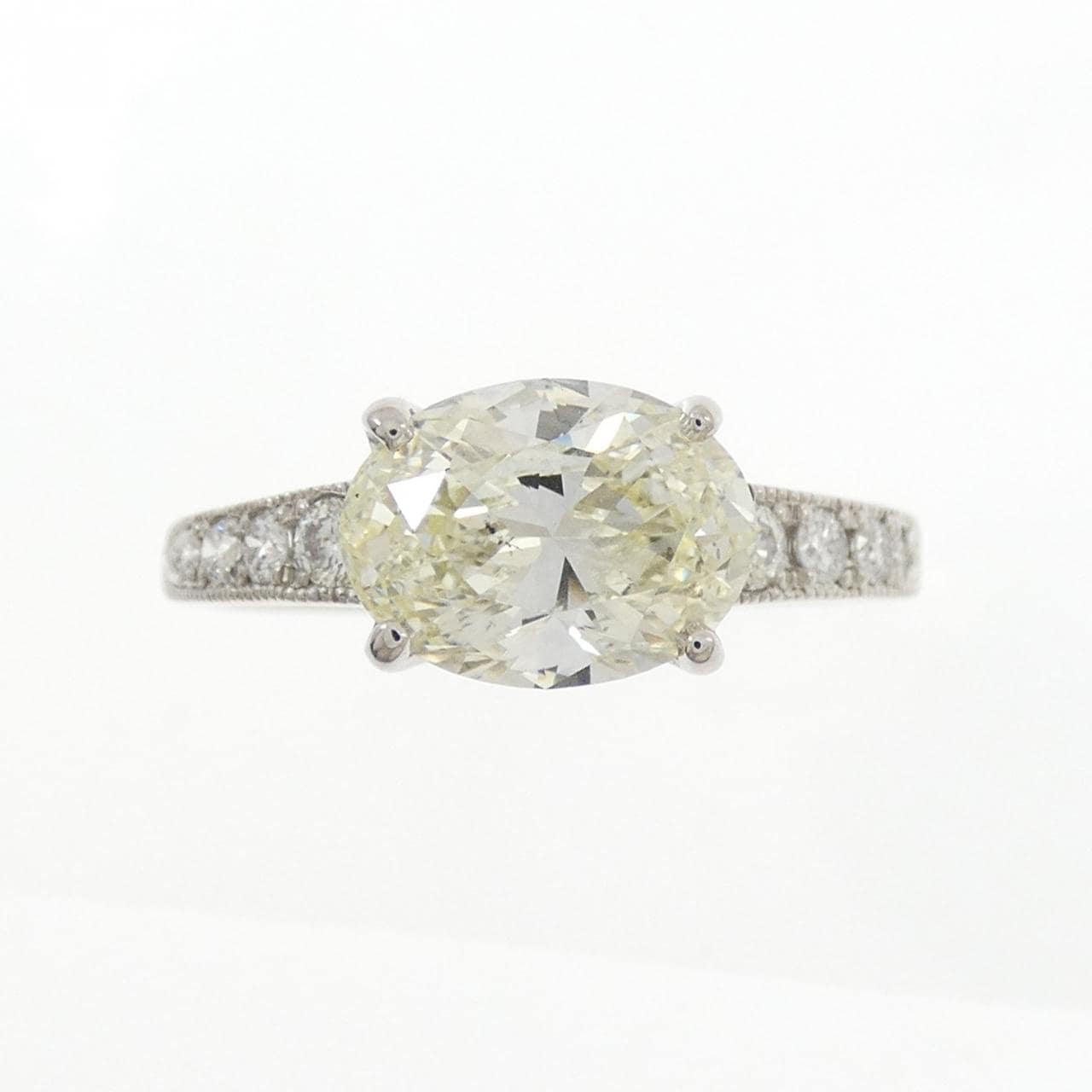 [Remake] PT900 Diamond Ring 2.014CT M SI2 Oval Cut