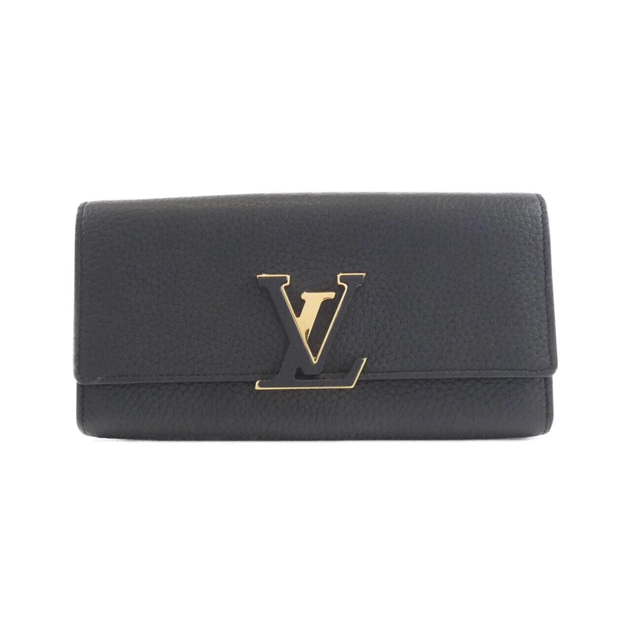 LOUIS VUITTON Taurillon Portefeuille Capucines M61248 錢包