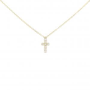 AHKAH cross pave necklace 0.05CT