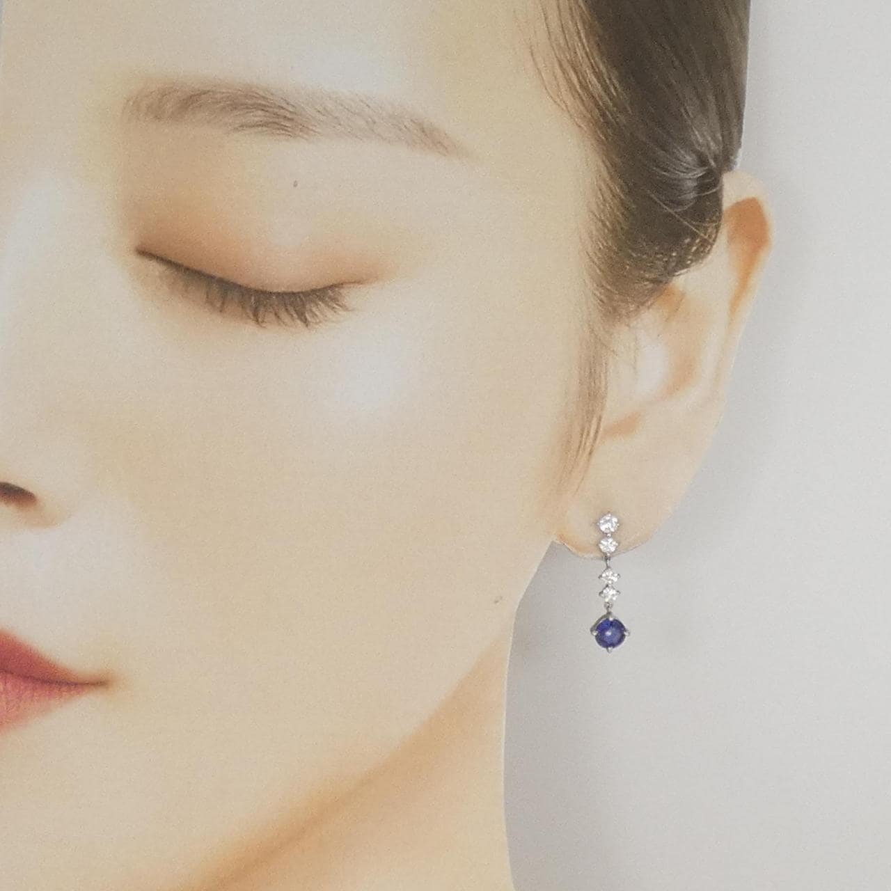 PT900 サファイヤ ピアス 1.16CT