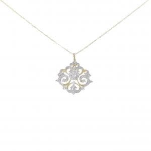 K18YG/K18WG ダイヤモンド ネックレス 0.116CT