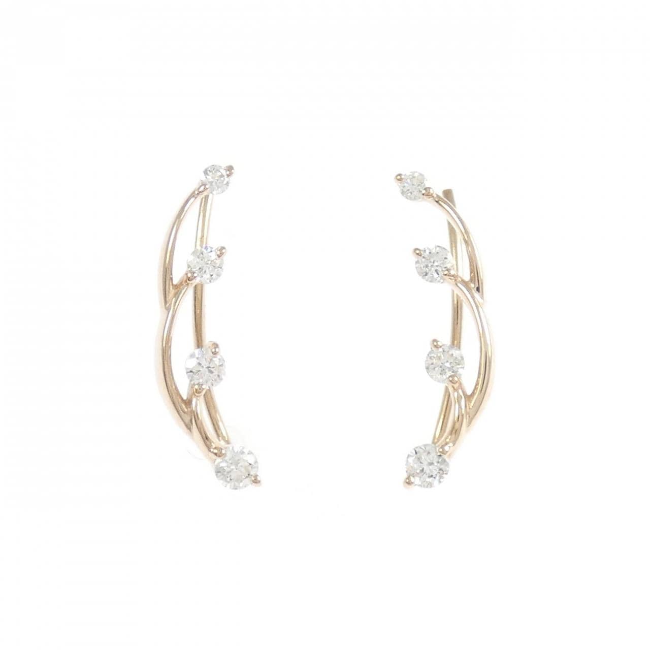 K18PG ダイヤモンド ピアス 0.30CT