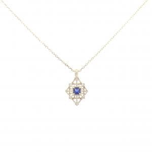 アガット サファイヤ ネックレス