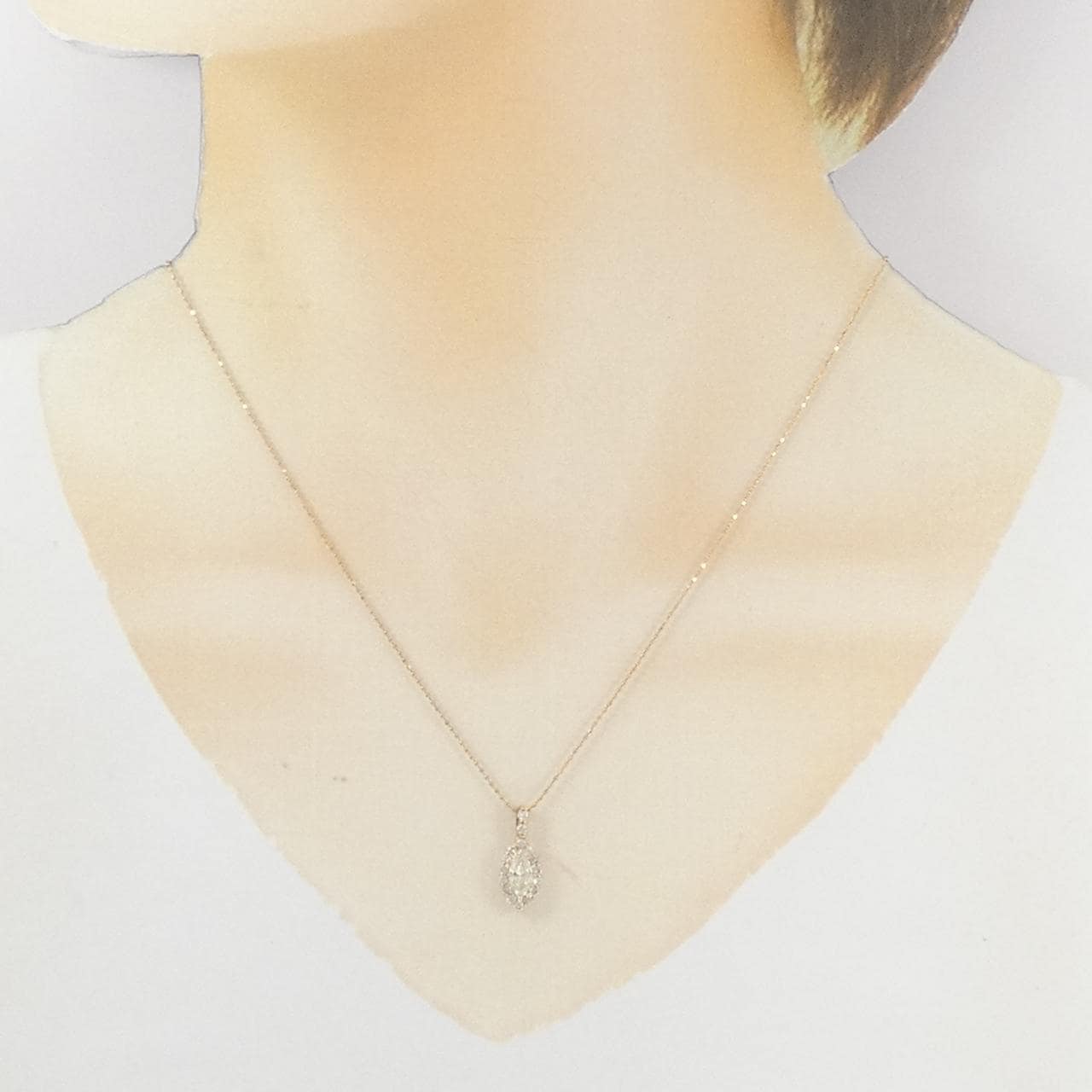 K18PG/750PG ダイヤモンド ネックレス 0.353CT