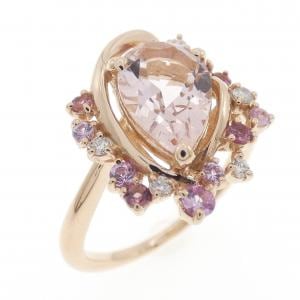 K18PG モルガナイト リング 1.01CT
