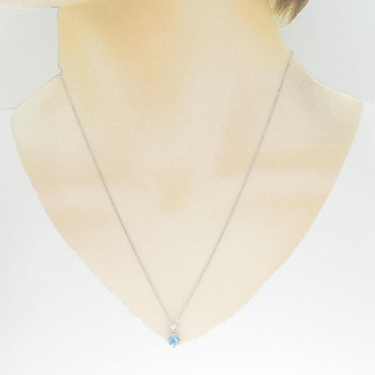 PT Blue Topaz Necklace 0.568CT