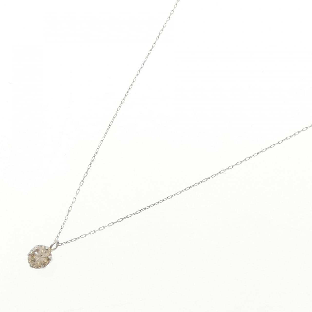 PT900 ソリティア ダイヤモンド ネックレス 0.30CT