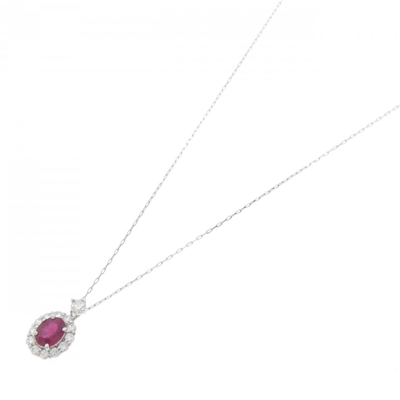 [新品] PT900/PT850 红宝石项链 0.31CT