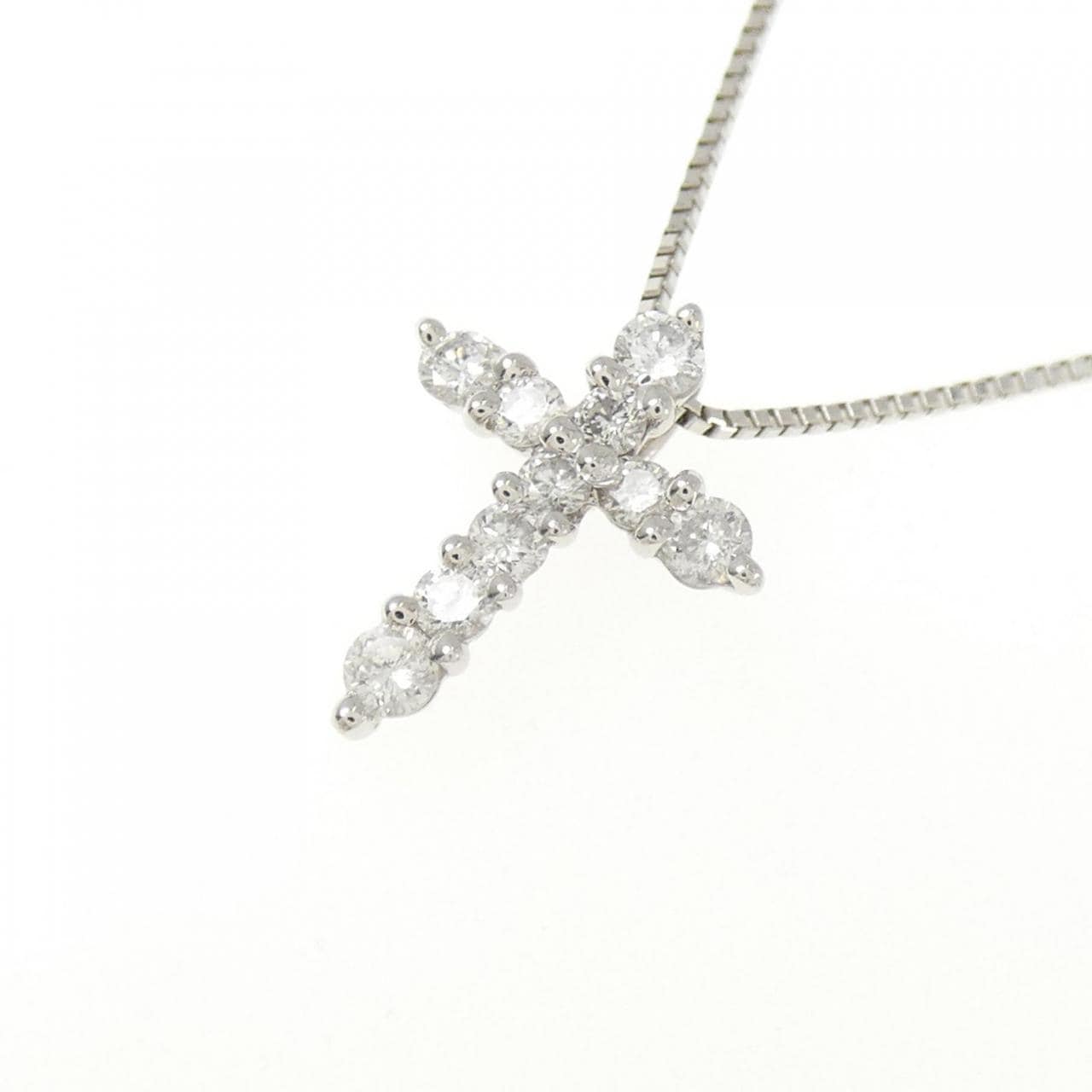PT900/PT850 クロス ダイヤモンド ネックレス 0.30CT