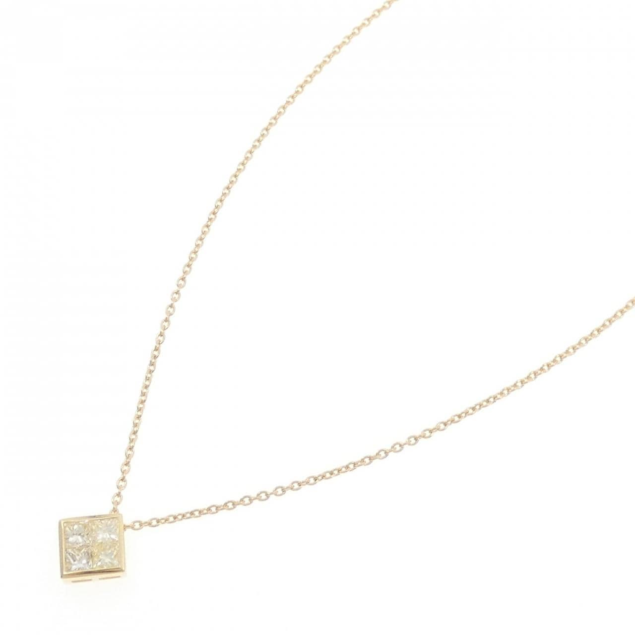 K18YG/750YG ダイヤモンド ネックレス 1.00CT