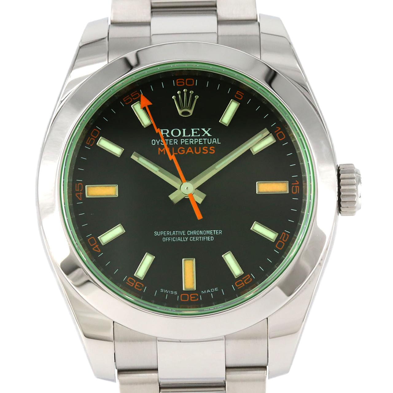 ロレックス ミルガウス 116400GV SS 自動巻 V番