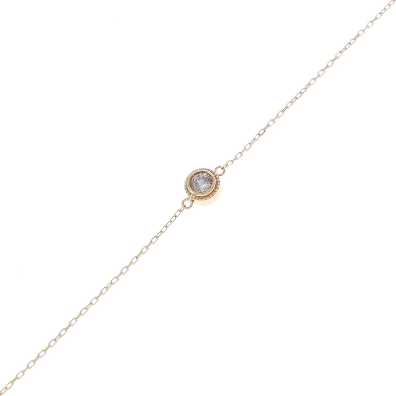 K18PG ダイヤモンド ブレスレット 0.15CT