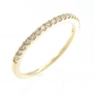 K18YG ハーフエタニティ ダイヤモンド リング 0.13CT