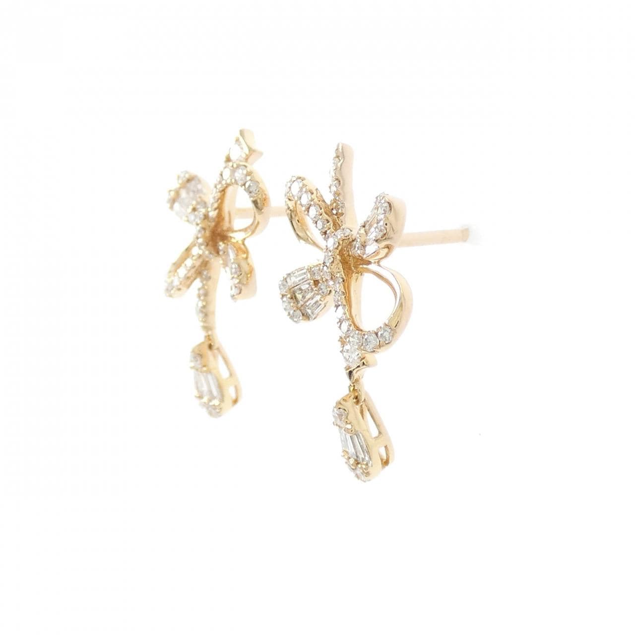 K18PG ダイヤモンド ピアス 0.60CT