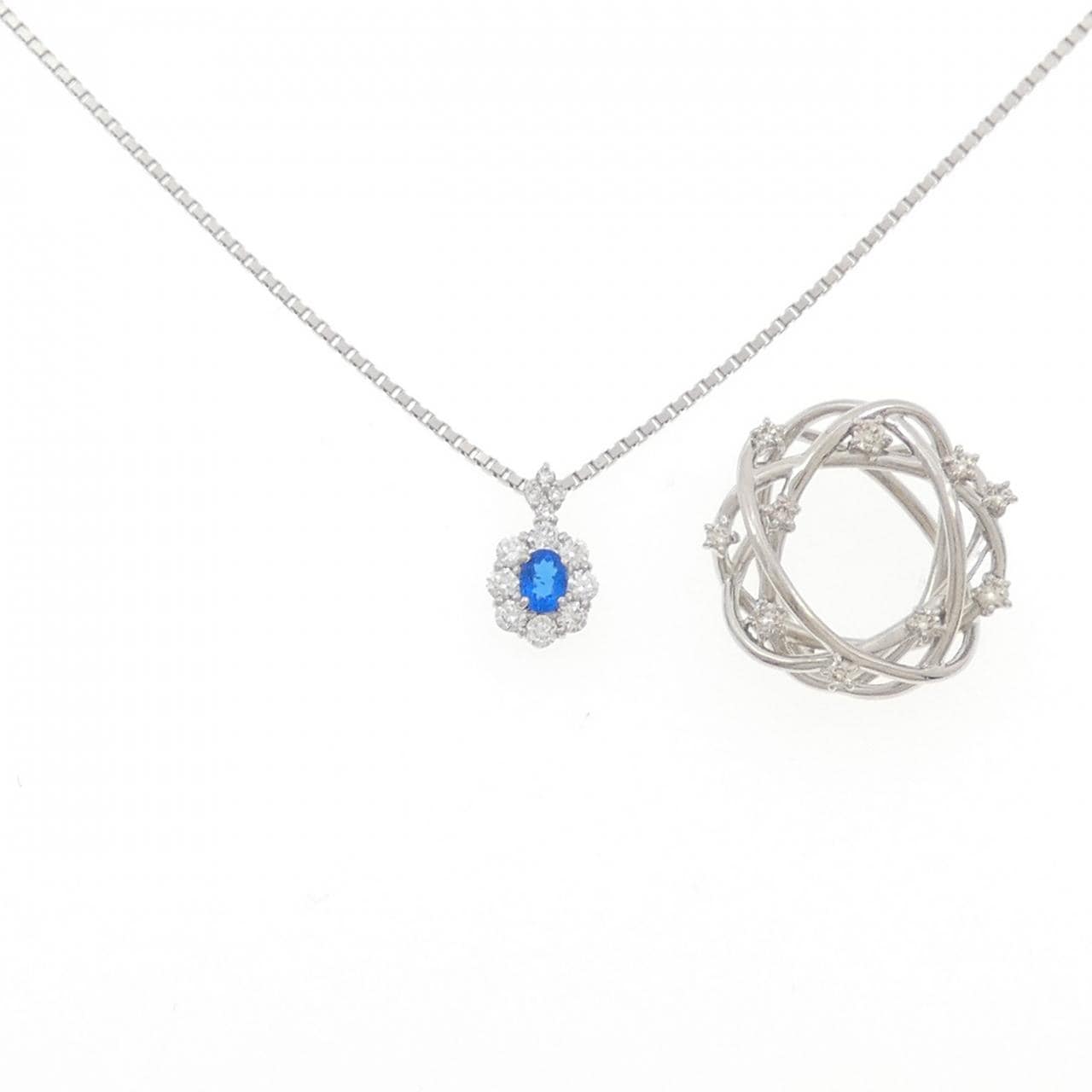 PT900/PT850 2WAY アウイナイト ネックレス 0.122CT