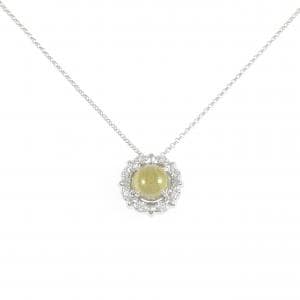 PT900/PT850 クリソベリルキャッツアイ ネックレス 1.25CT
