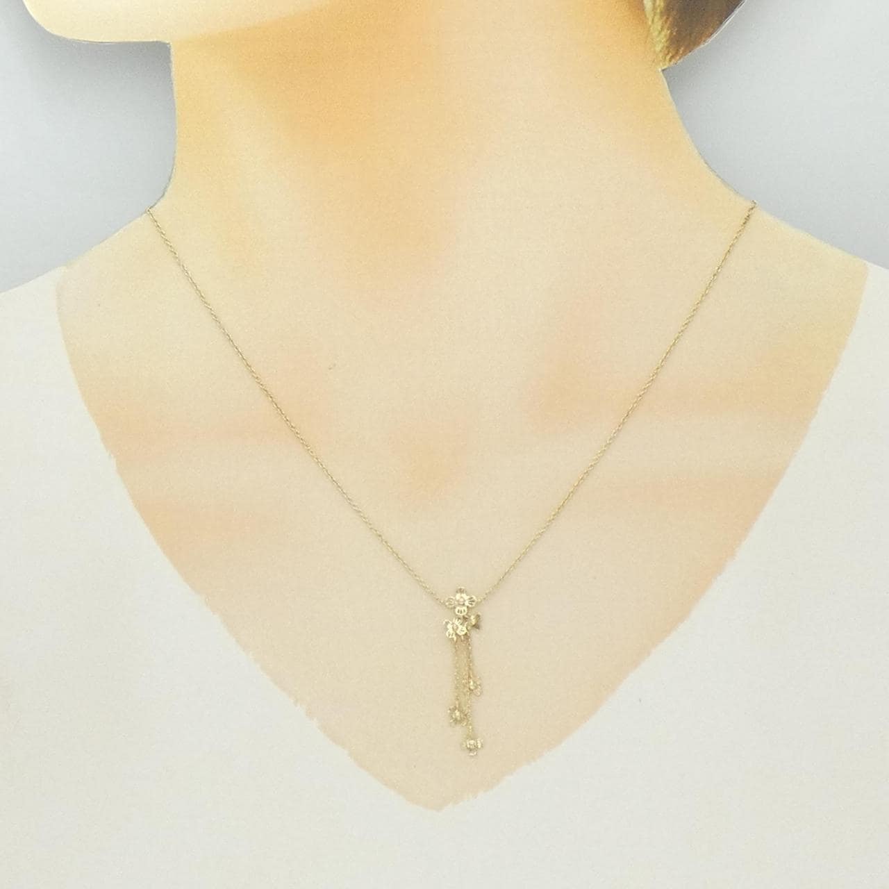 K10YG フラワー ネックレス