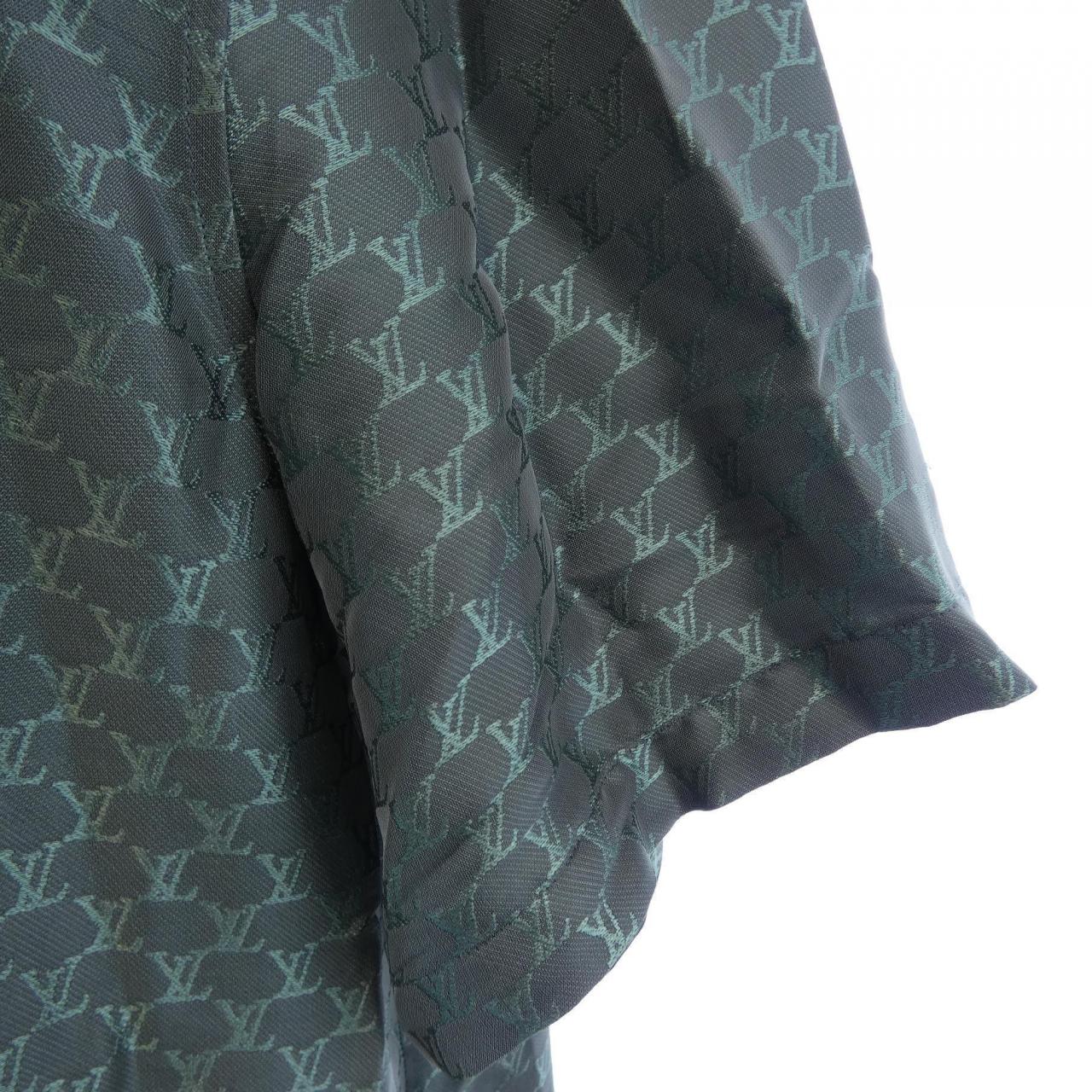ルイヴィトン LOUIS VUITTON ショートスリーブジャガードシルクプレンドシャツ HRS30WKSY S／Sシャツ