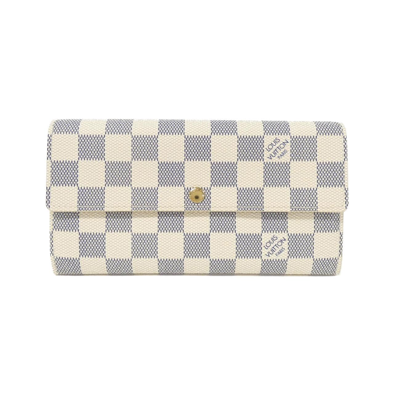 LOUIS VUITTON Damier Azur Portefeuille Sarah N61735 皮夾