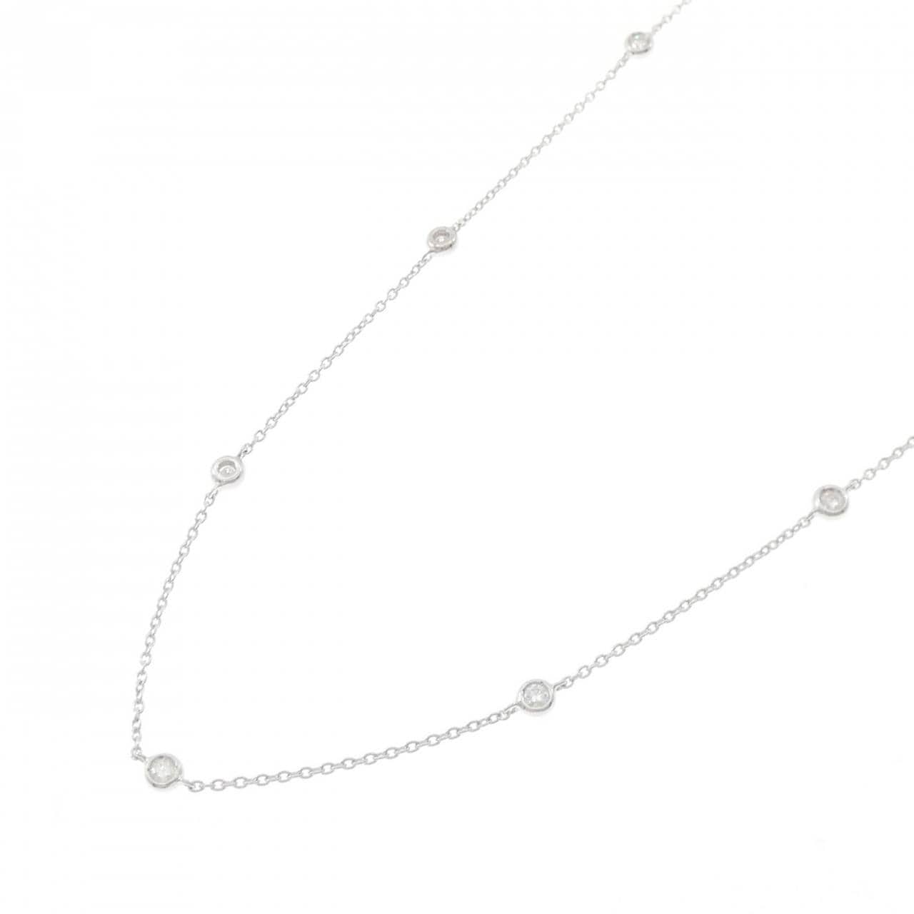 K18WG ダイヤモンド ネックレス 0.33CT