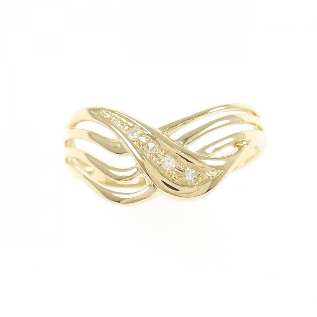 K18YG Diamond ring