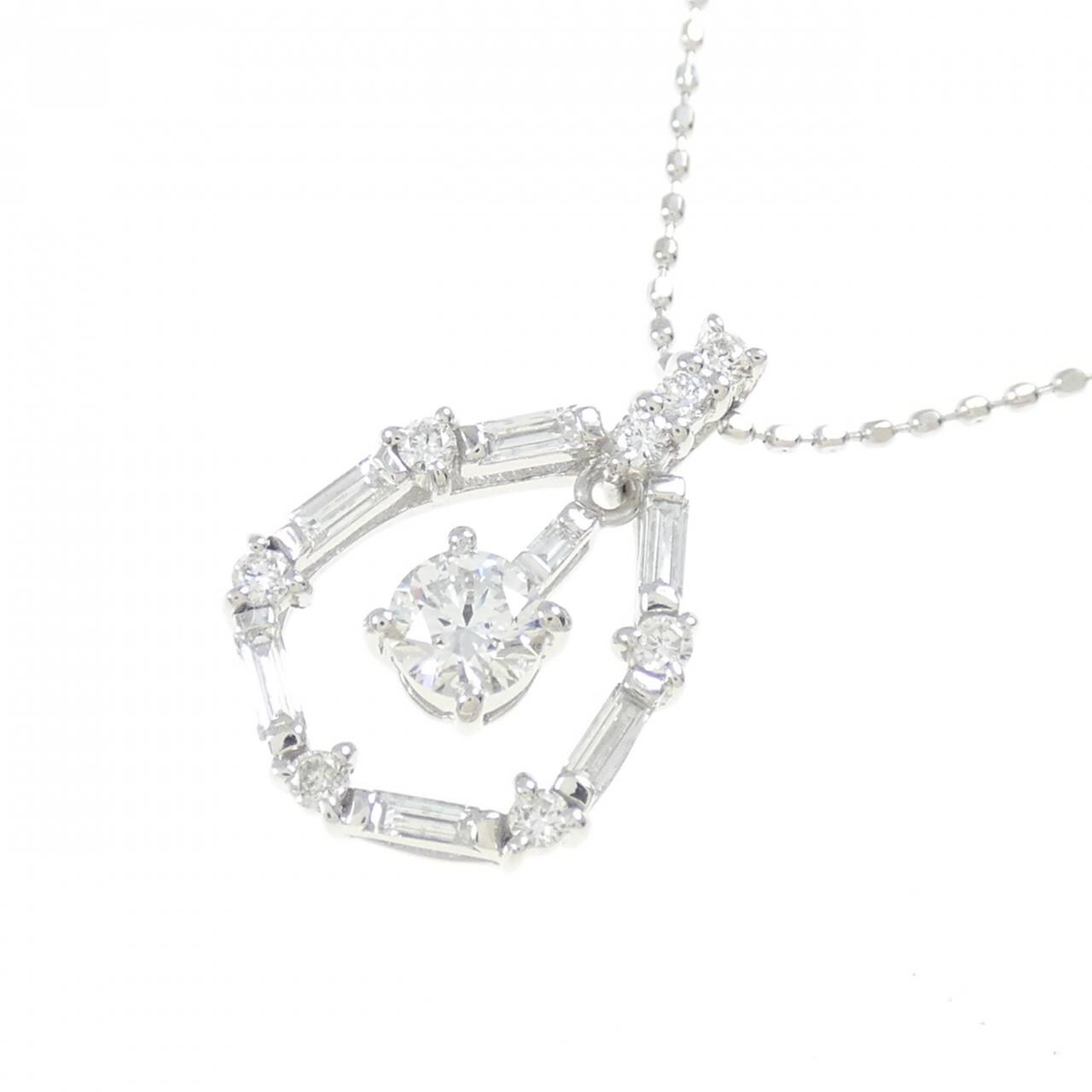 K18WG ダイヤモンド ネックレス 0.19CT