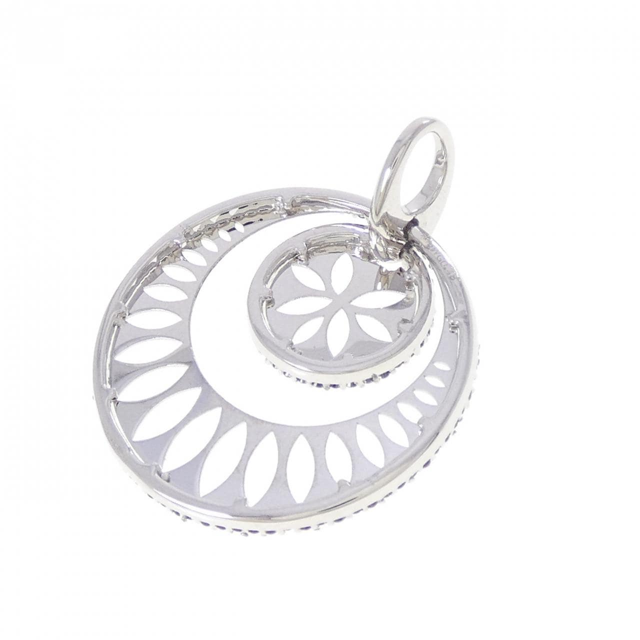 K18WG ダイヤモンド ペンダント 0.48CT