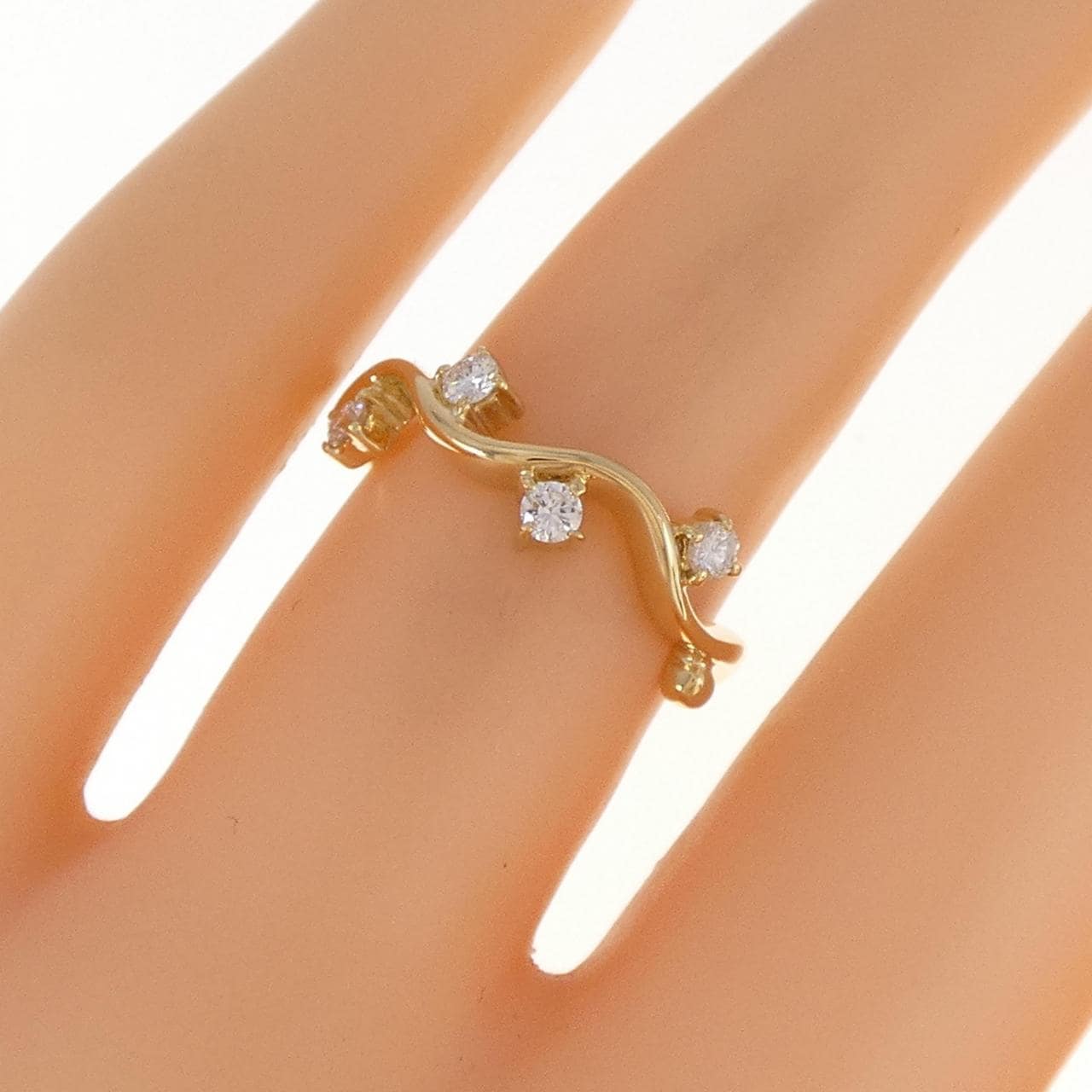 K18YG ダイヤモンド リング 0.18CT