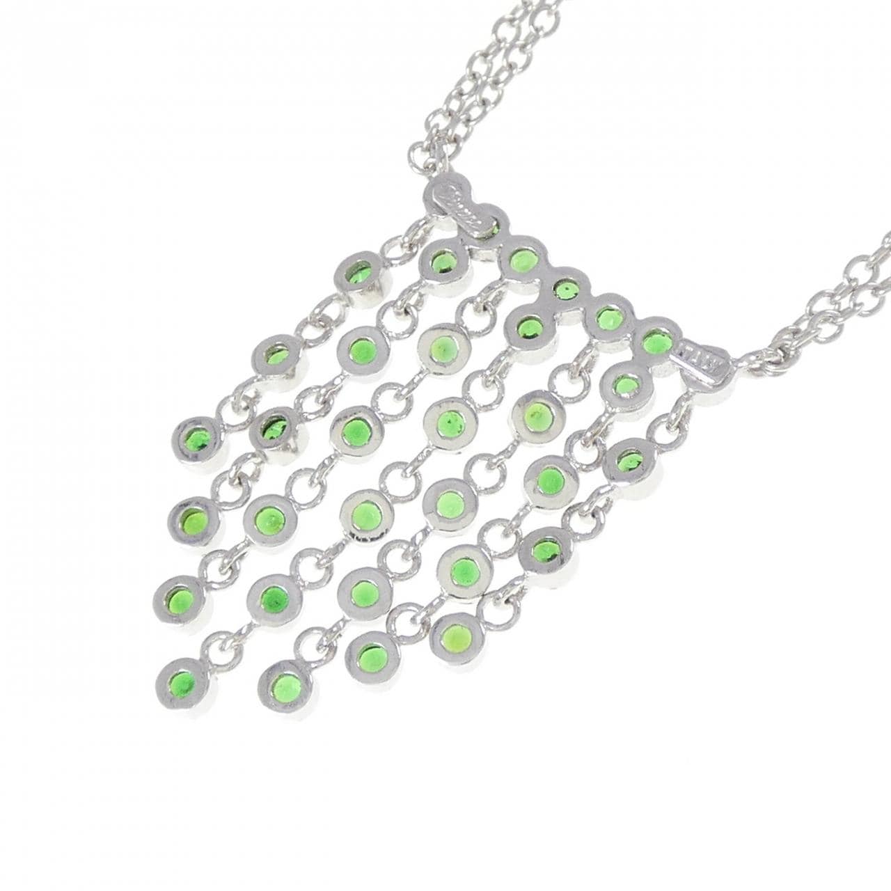 750WG グリーンガーネット ネックレス 0.89CT