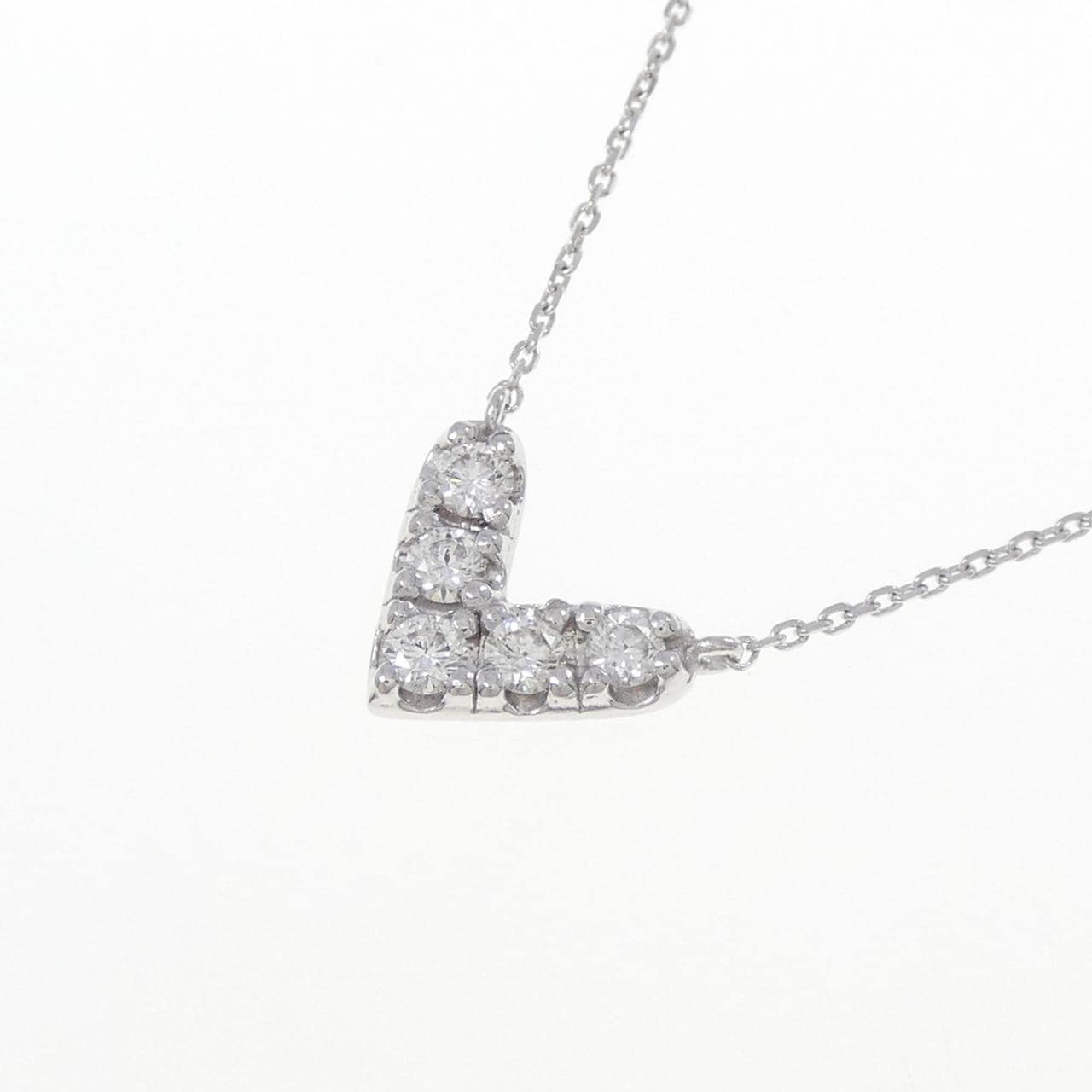 K18WG ダイヤモンド ネックレス 0.20CT