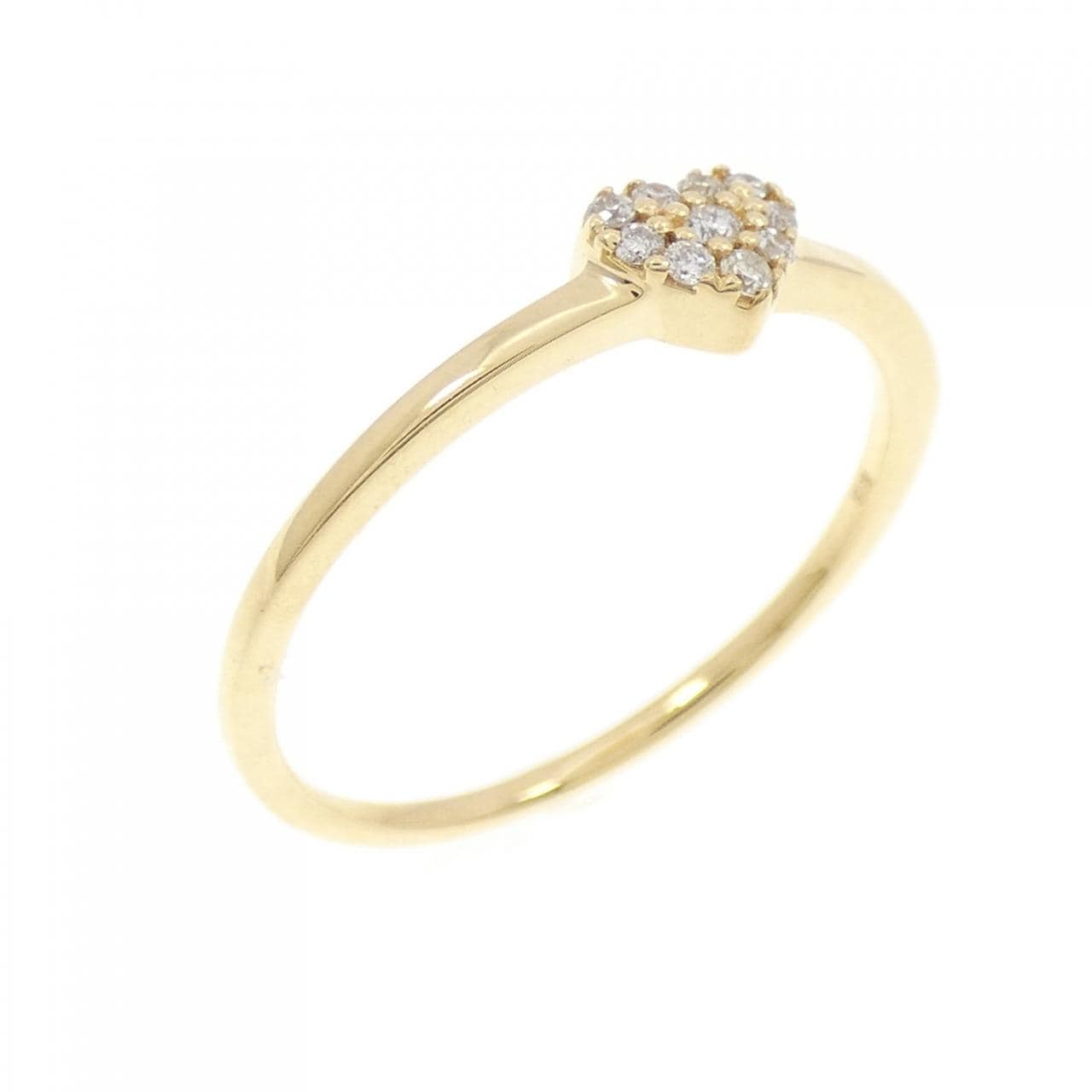 K18YG ハート ダイヤモンド リング 0.05CT