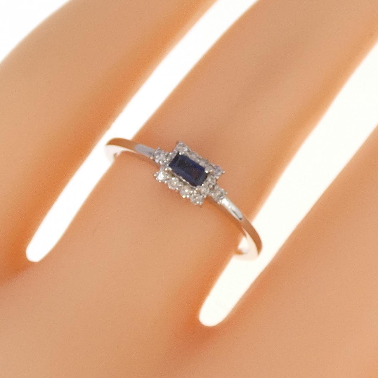 【新品】PT サファイヤ リング 0.10CT