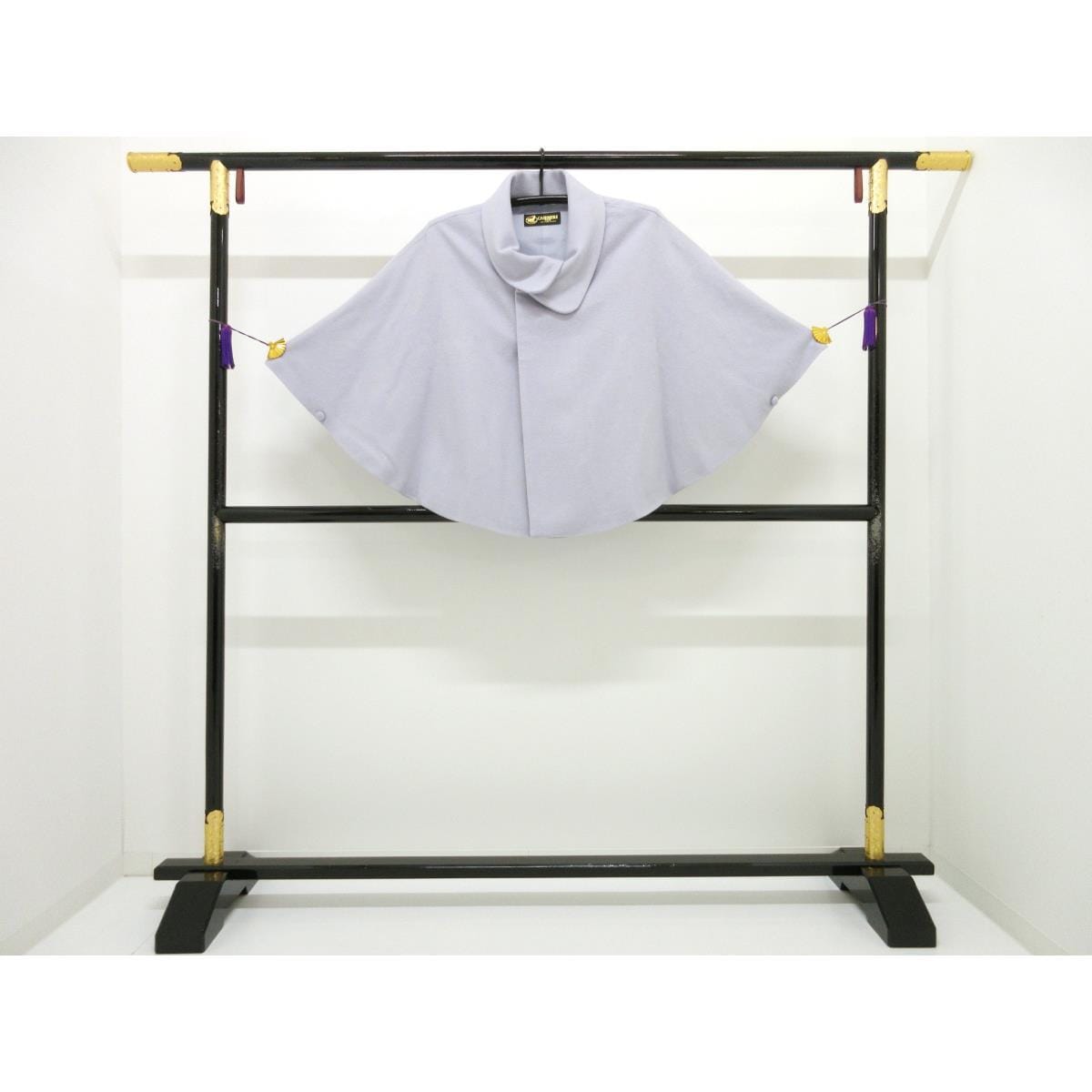 【新品】ケープ カシミヤ混ウール ロール衿