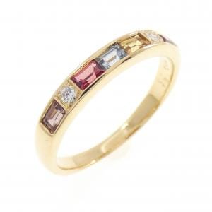 18KYG サファイヤ リング 0.54CT