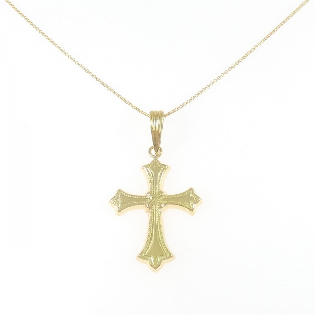 K18YG クロス ネックレス