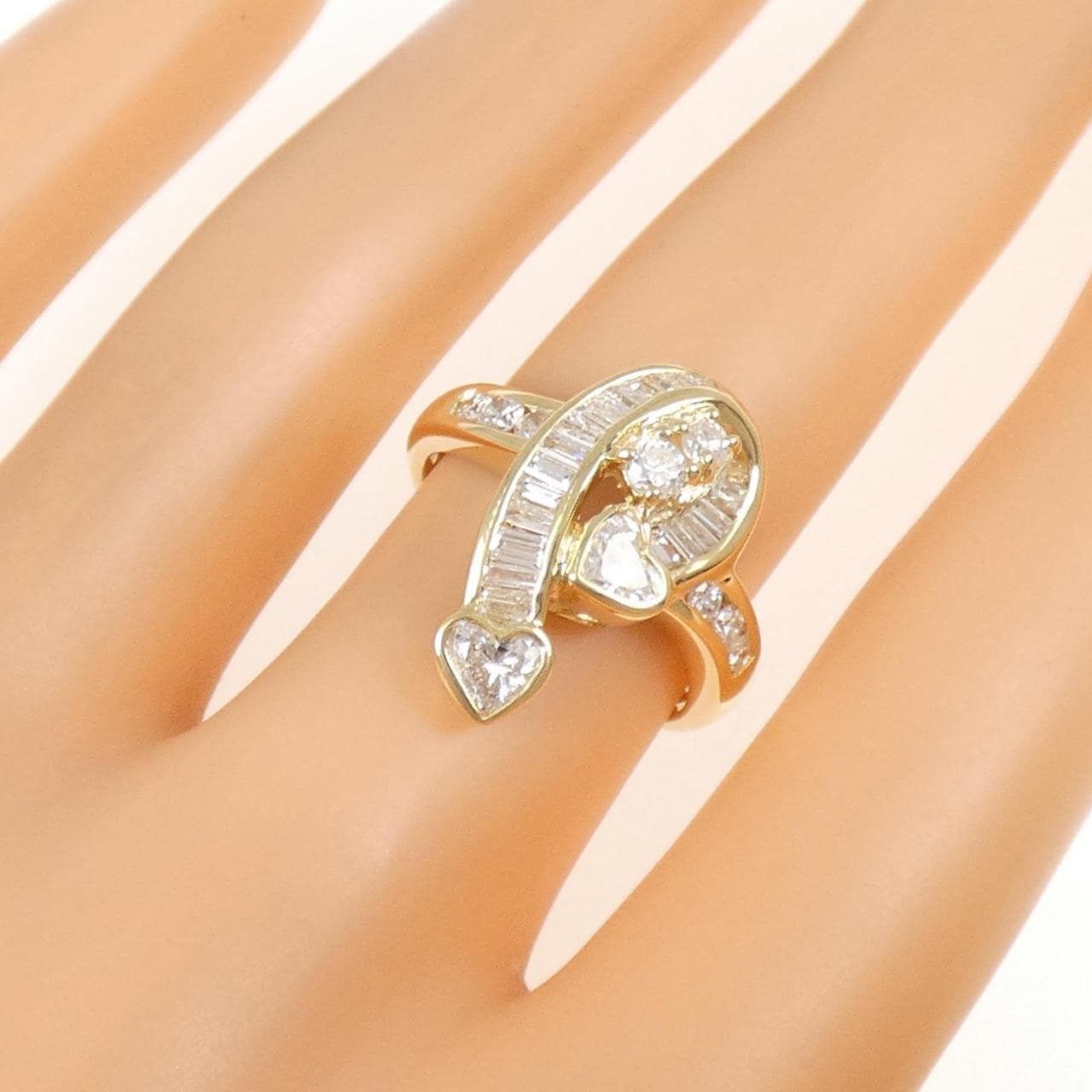 K18YG ダイヤモンド リング 1.29CT