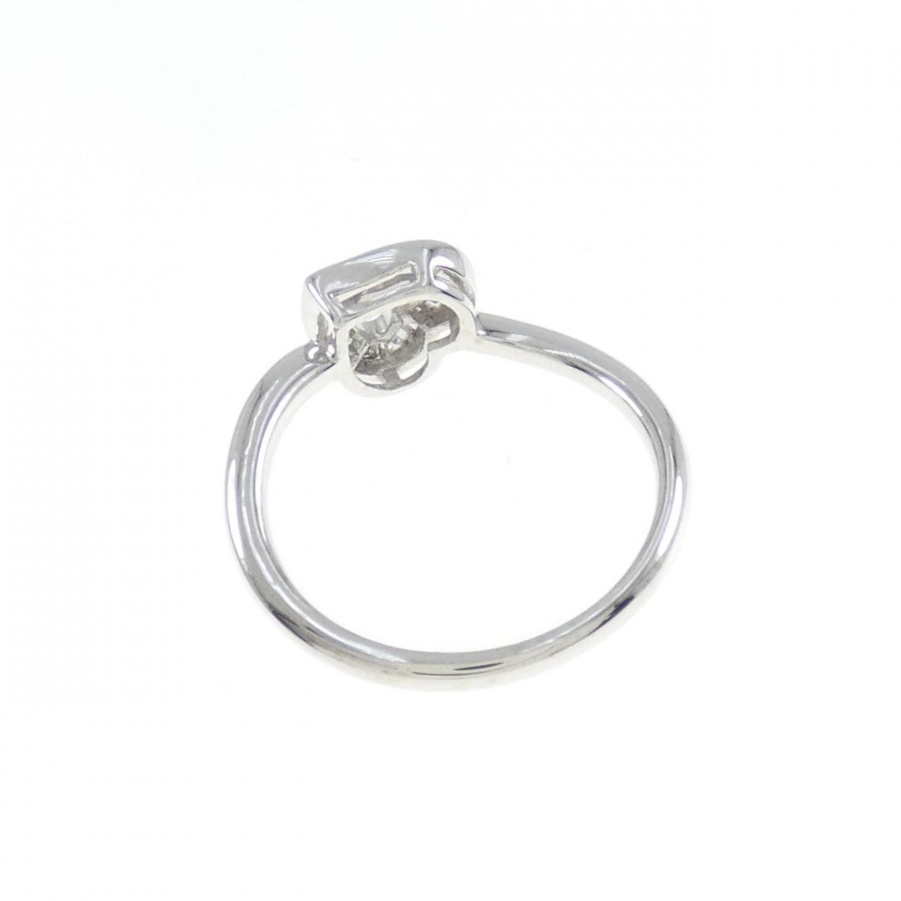 K18WG heart Diamond ring 0.13CT