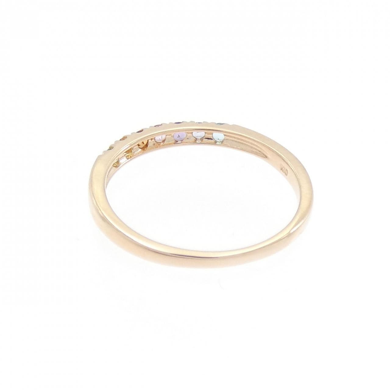 K10PG カラーストーン ピンキーリング