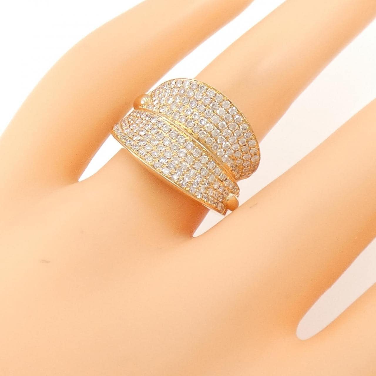 K18PG ダイヤモンド リング 1.28CT