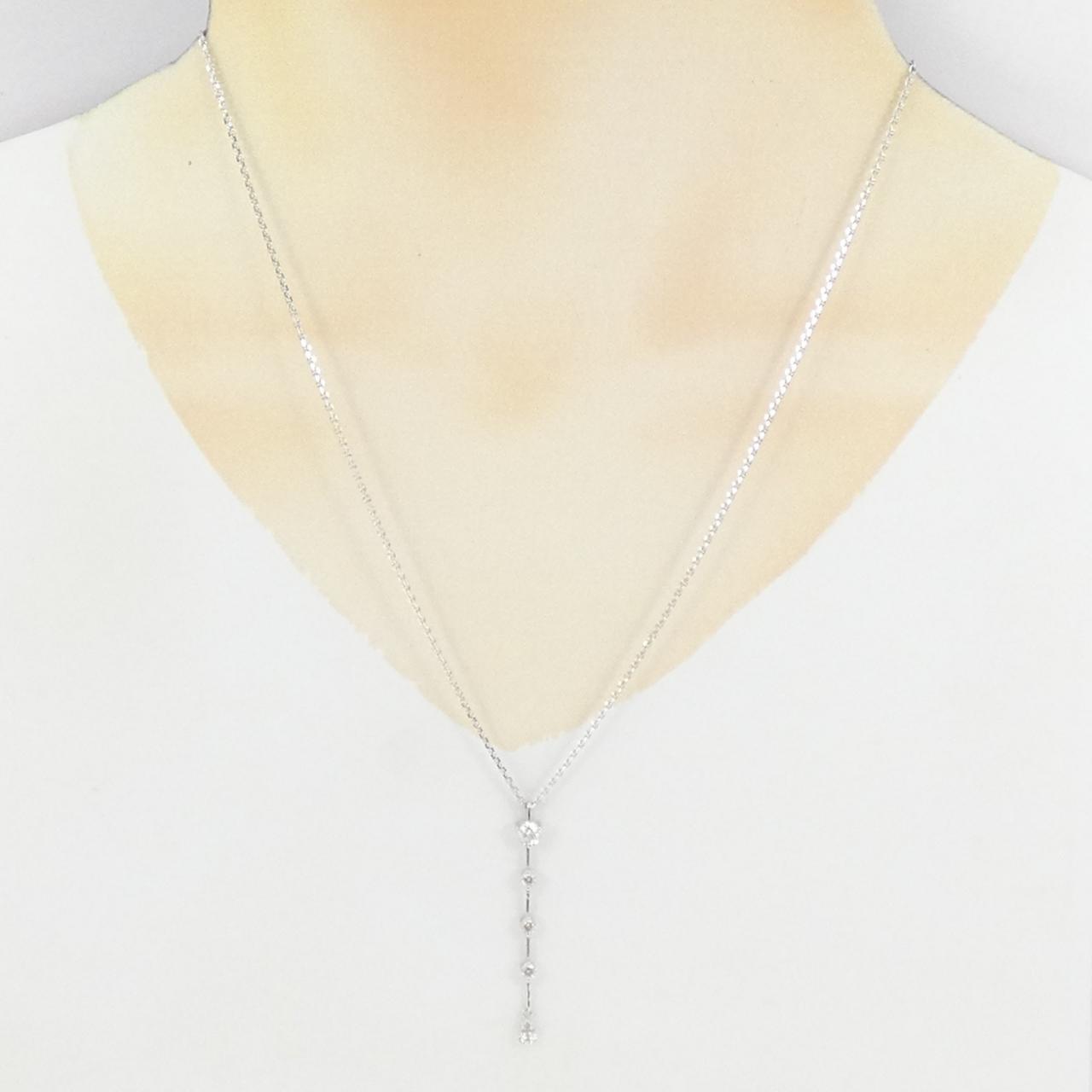 K18WG ダイヤモンド ネックレス 0.61CT