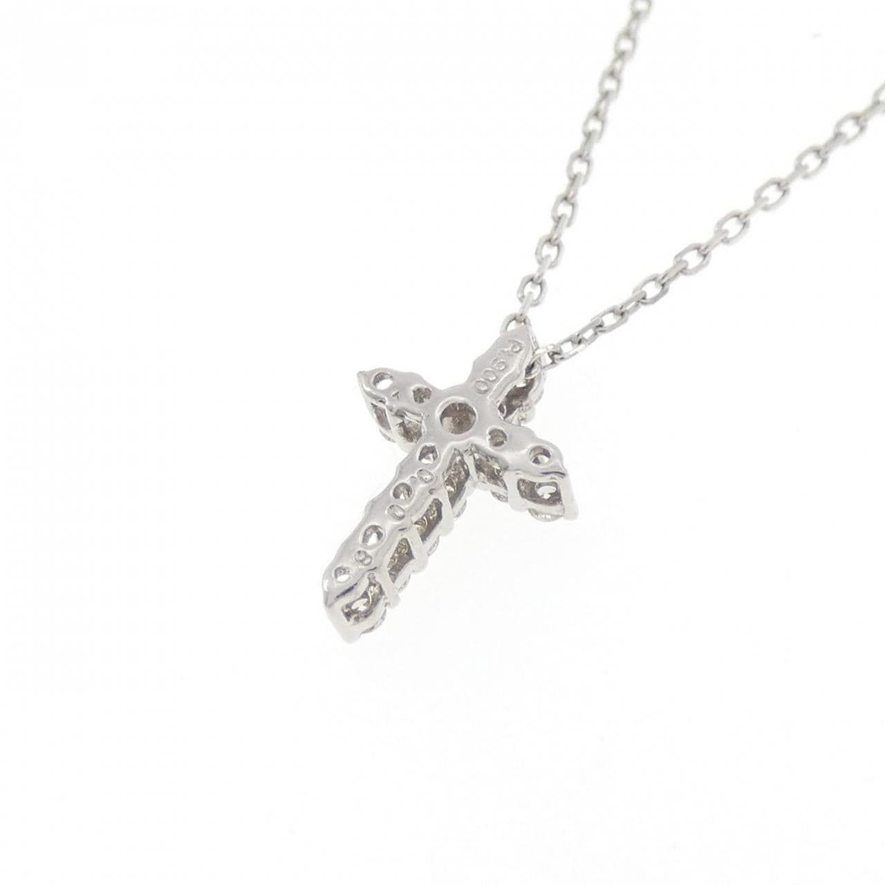 PT900/PT850 クロス ダイヤモンド ネックレス 0.08CT